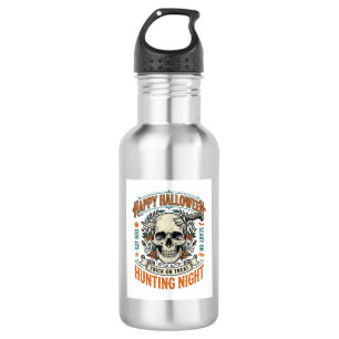 Vintage-Halloween-Totenkopf-Streich-oder-Überrasch Edelstahlflasche