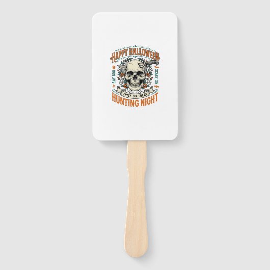 Vintage-Halloween-Totenkopf-Streich-oder-Überrasch Fächer (Vorderseite)