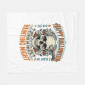 Vintage-Halloween-Totenkopf-Streich-oder-Überrasch Fleecedecke (Vorderseite (Horizontal))