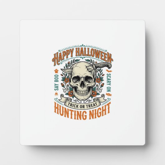 Vintage-Halloween-Totenkopf-Streich-oder-Überrasch Fotoplatte (Vorderseite)