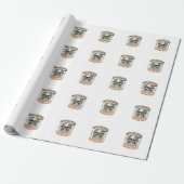 Vintage-Halloween-Totenkopf-Streich-oder-Überrasch Geschenkpapier (Ungerollt)