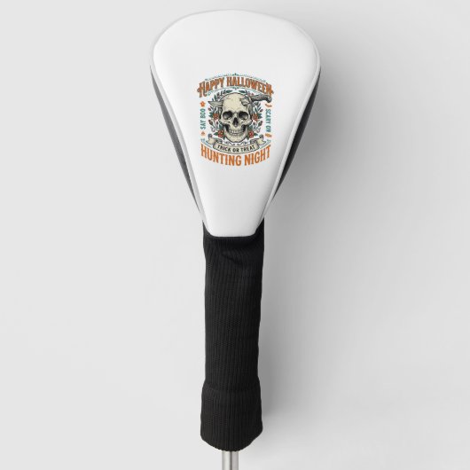 Vintage-Halloween-Totenkopf-Streich-oder-Überrasch Golf Headcover (Vorderseite)