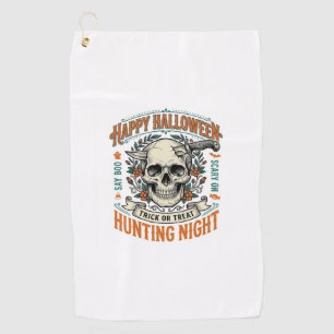 Vintage-Halloween-Totenkopf-Streich-oder-Überrasch Golfhandtuch