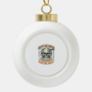 Vintage-Halloween-Totenkopf-Streich-oder-Überrasch Keramik Kugel-Ornament