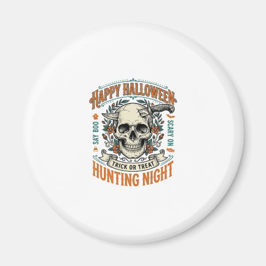 Vintage-Halloween-Totenkopf-Streich-oder-Überrasch Magnet (Vorne)