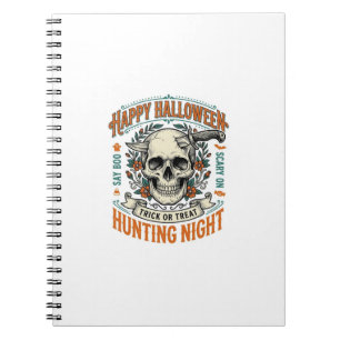 Vintage-Halloween-Totenkopf-Streich-oder-Überrasch Notizblock
