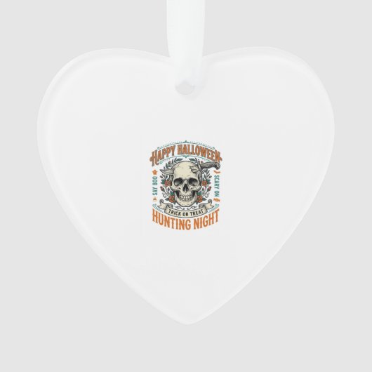 Vintage-Halloween-Totenkopf-Streich-oder-Überrasch Ornament (Vorderseite)