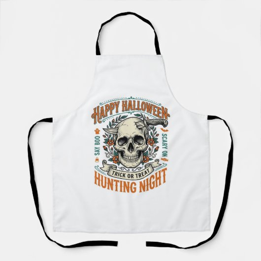 Vintage-Halloween-Totenkopf-Streich-oder-Überrasch Schürze (Vorderseite)