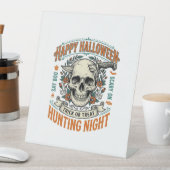 Vintage-Halloween-Totenkopf-Streich-oder-Überrasch Sockelschild (In Situ)