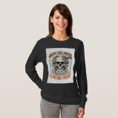 Vintage-Halloween-Totenkopf-Streich-oder-Überrasch T-Shirt (Vorne ganz)