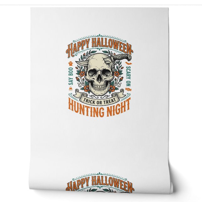 Vintage-Halloween-Totenkopf-Streich-oder-Überrasch Tapete (Abrollen)
