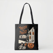 Vintage Halloween Trick oder Treat Bag Tasche (Vorderseite)
