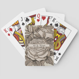 Vintage Halloween viktorianisch gothische Rose in Spielkarten