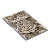 Vintage Halloween-Viktorianische Gotische Rose in Notizblock (Rechte Seite)