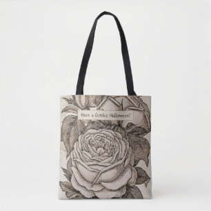 Vintage Halloween-Viktorianische Gotische Rose in Tasche
