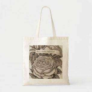 Vintage-Halloween viktorianische gotische Rose in Tragetasche
