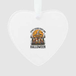 Vintage-Halloween-Vogelscheuche-Kürbis-Hexe-Shirt_ Ornament