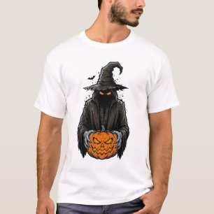 Vintage-Halloween-Vogelscheuchen-Kürbis-Shirt-Desi T-Shirt