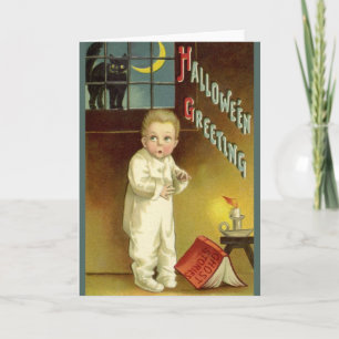 Vintage-Halloween von Ellen Clapsaddle, Geisterges Karte