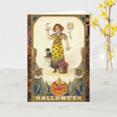 Vintage Halloween Vorbereitung für das Party Karte (Gelbe Blume)