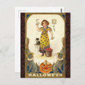 Vintage Halloween Vorbereitung für das Party Postkarte (Vorne/Hinten)