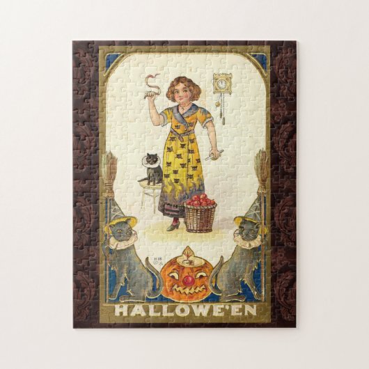 Vintage Halloween Vorbereitung für das Party Puzzle (Vertikal)