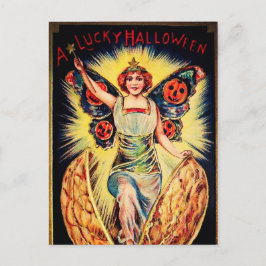 Vintage Halloween-Wahrsager-Weihnachtspostkarte Feiertagspostkarte