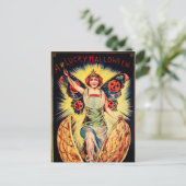 Vintage Halloween-Wahrsager-Weihnachtspostkarte Feiertagspostkarte (Stehend Vorderseite)