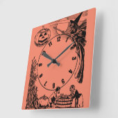 Vintage Halloween-Wall-Uhr Quadratische Wanduhr (Winkel)