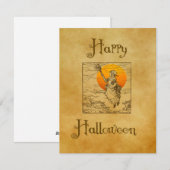 Vintage Halloween-Weihnachtskarte Feiertagskarte (Vorne/Hinten)