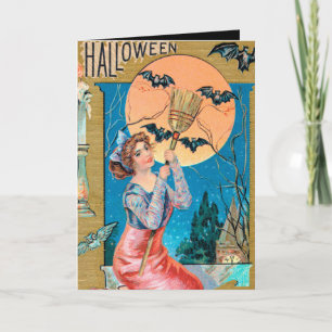 Vintage Halloween-Weihnachtsnachtsnachtsnacht Karte