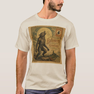 Vintage-Halloween-Werwolf-Postkarte T-Shirt