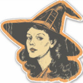 Vintage Halloween-Witzensaison Aufkleber (Vorderseite)