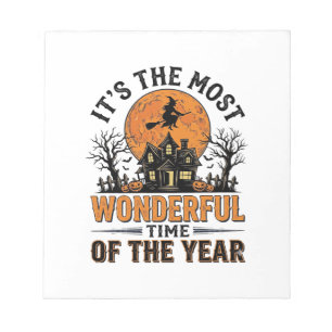 Vintage-Halloween-Wunderbarste-Zeit-Shirt-Design Notizblock