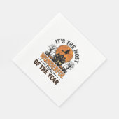 Vintage-Halloween-Wunderbarste-Zeit-Shirt-Design Serviette (Ecke)