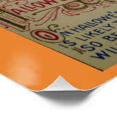 Vintage Halloween-Wünsche Poster (Ecke)