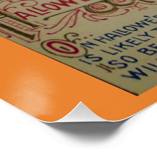 Vintage Halloween-Wünsche Poster (Ecke)