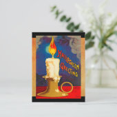 Vintage Halloween-Zauberkerze Postkarte (Stehend Vorderseite)