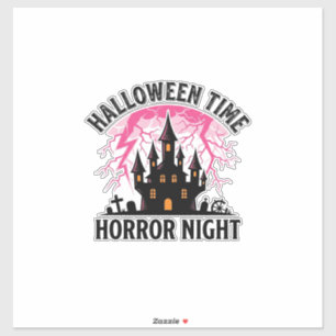 Vintage Halloween-Zeit Horror Nacht Verlassenes Sc Aufkleber