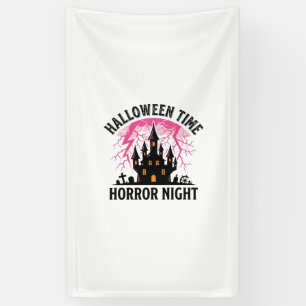 Vintage Halloween-Zeit Horror-Nacht Verlassenes Sc Banner