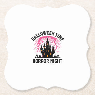 Vintage Halloween-Zeit Horror-Nacht Verlassenes Sc Untersetzer