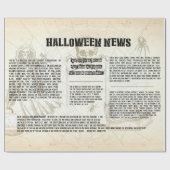 Vintage Halloween-Zeitung Geschenkpapier (Flach)