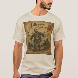 Vintage-Halloween-Zombie-Postkarte T-Shirt