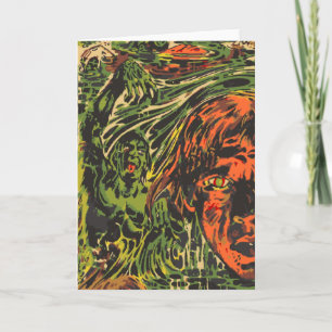 Vintage-Halloween-Zombies, Graffiti- Street-Art Karte