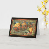 Vintage Halloweenpumpen Karte (Gelbe Blume)