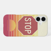 Vintage Halt Schild iPhone 16 Hülle (Rückseite (Horizontal))
