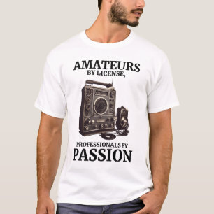 Vintage-Ham-Radio-Enthusiast-Amateure nach Lizenz T-Shirt