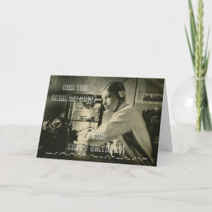 VINTAGE HAM RADIO GEBURTSTAG MORSE CODE FOTO KARTE