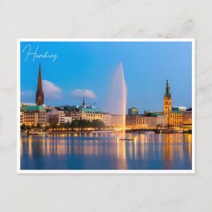 vintage Hamburg Deutschland Elbphilharmonie Reise Postkarte