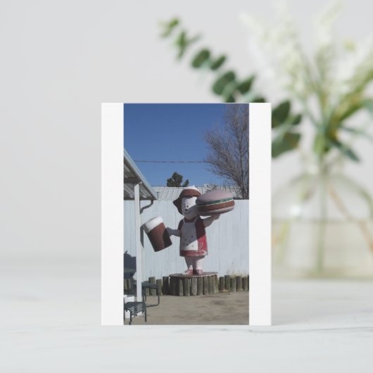 Vintage Hamburger Lady Postkarte (Stehend Vorderseite)
